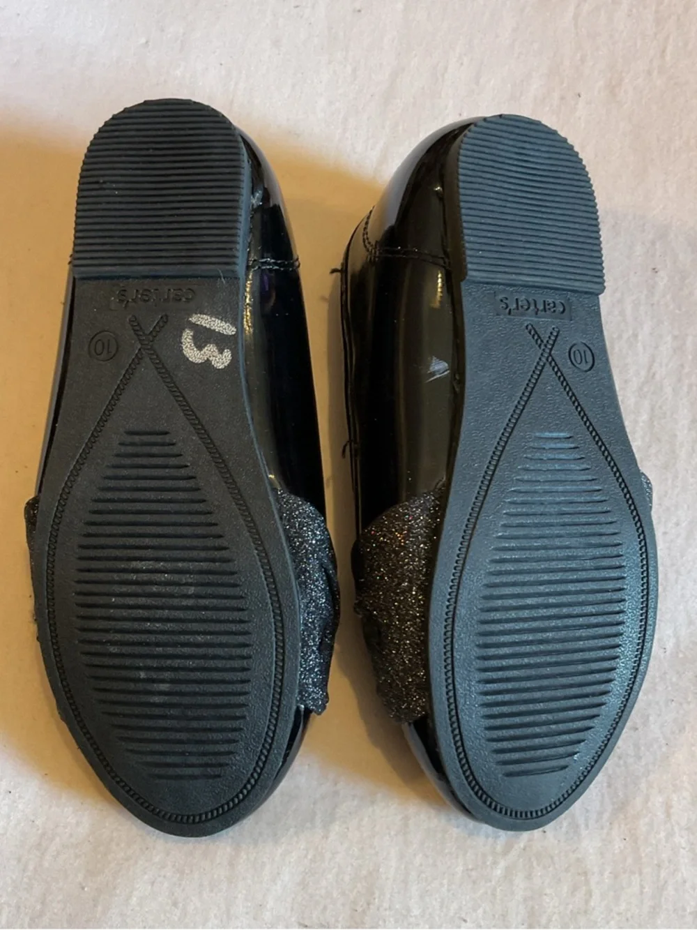 Carter's Black Patent Girls' Bow Dress Flats